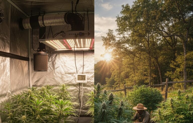 Indoor a outdoor pěstování konopí