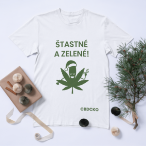 Pánské tričko CBDčko - Šťastné a zelené Design: